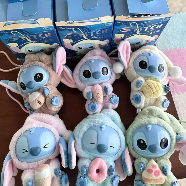 ЛАБУБУ СТІЧ іграшка-брелок Стіч у стилі Labubu Stich 15 см у сліпій коробці