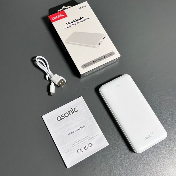 Повербанк 10000 mAh Asonic AS-P10 білий