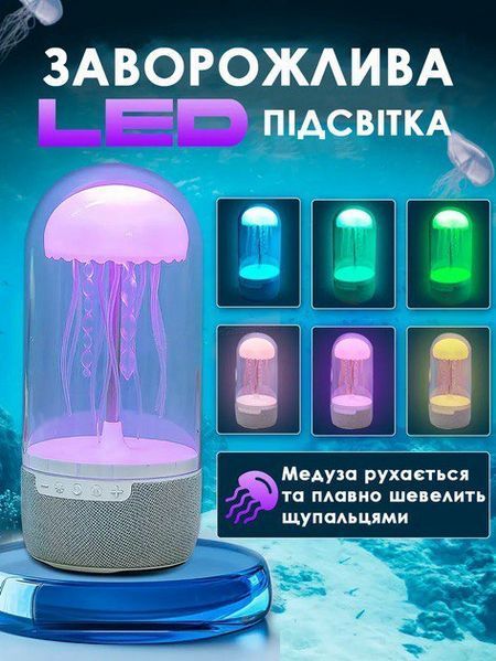 Нічник-колонка Медуза з Bluetooth та підсвіткою