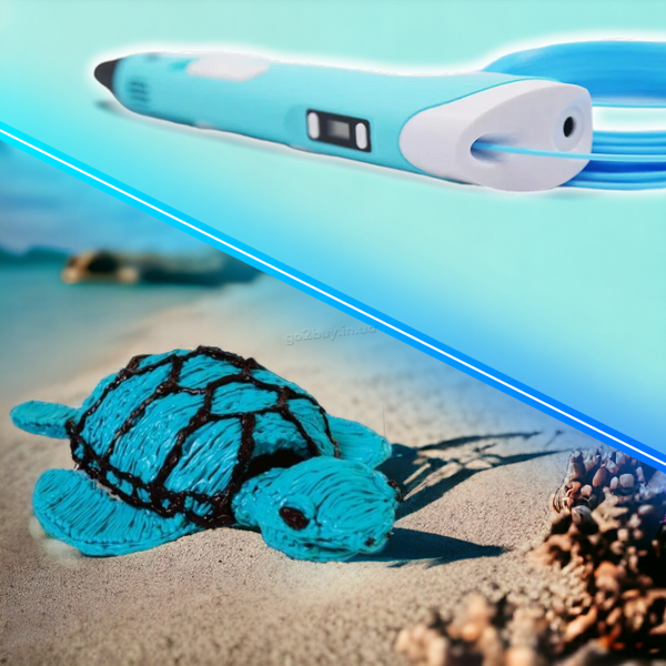 3D Ручка PEN-3 з Трафаретом з LCD Дисплеєм Фіолетова