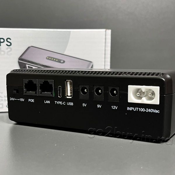 Міні UPS для роутера 10400mAh 18W, чорний
