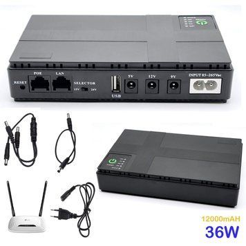 UPS 36W 12000 мАг VIA Energy &mdash; безперебійник для WI-FI роутера,