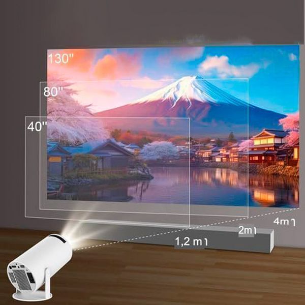 Проєктор HY300 PRO 4K, Android 11, Wi-Fi 6, Bluetooth 5.0
