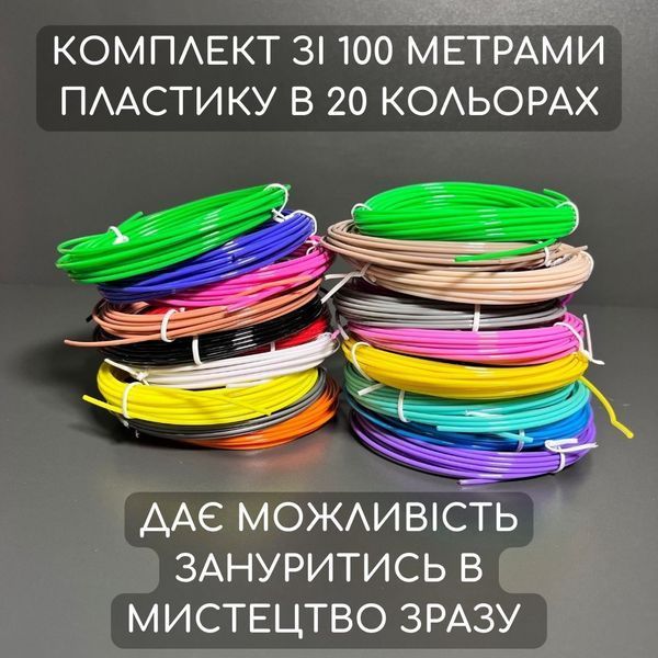 3D pen 6 Набор с Графическим Планшетом + 100 Метров Пластика, Жёлтая